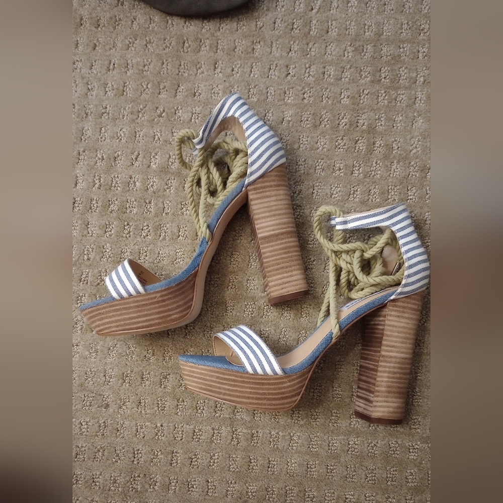 🇺🇸 Steve Madden Rue Block Heel Platform Sandals - Picture 12 of 12